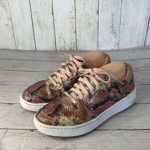 Mark Nason Snakeskin Embossed Leather Palmilla Paseo Sneakers